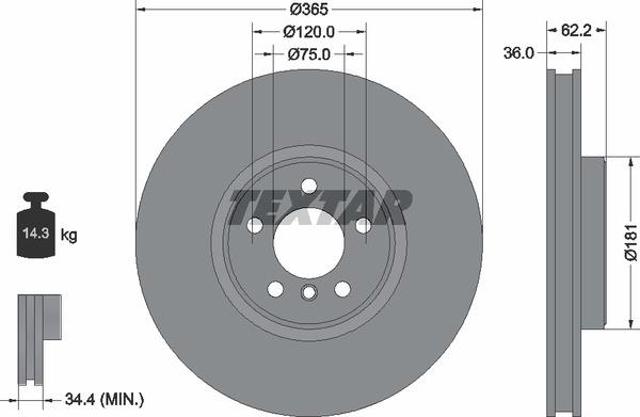 Precio del repuesto Disco de freno delantero X6  SUV