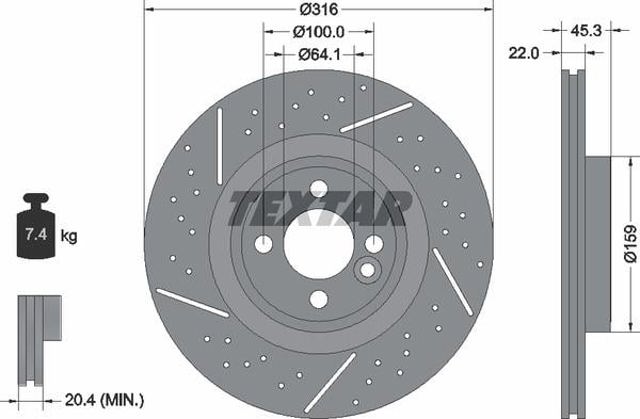 Discos 92279105 TEXTAR
