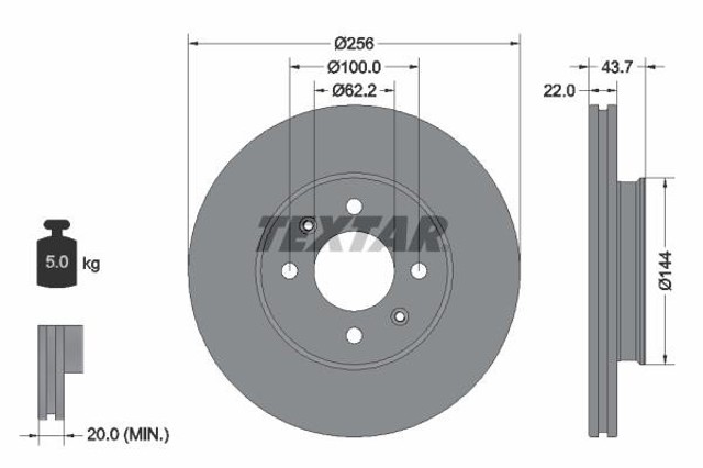 Disco de freno delantero Accent sedán (2017-2026) original desde 43,80 €