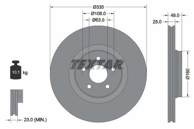 Frenos delanteros 92317805 TEXTAR
