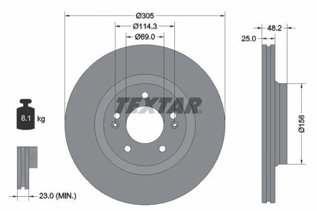 Disco de freno para Hyundai Sonata DN8