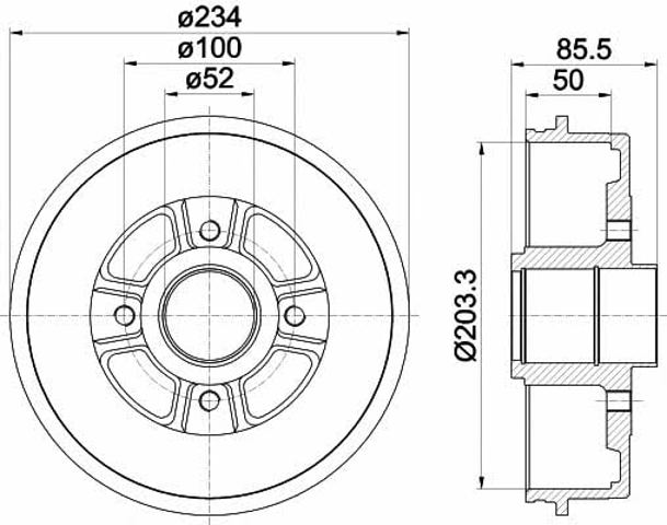 Tambor de freno trasero Peugeot 308 I desde 44,00 €