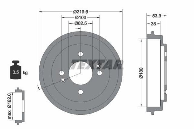 Tambor de freno trasero KIA Picanto II desde 35,36 €