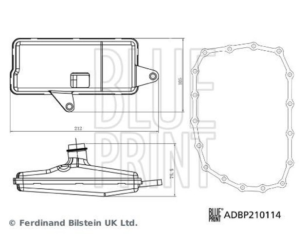 Filtro de transmisión automática ADBP210114 BLUE PRINT