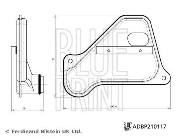 Filtro hidráulico transmisión automática ADBP210117 BLUE PRINT