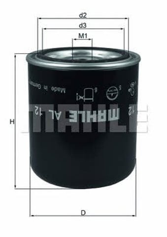 AL12 MAHLE Filtro del desecador de aire (separador de agua y aceite) (camión) comprar Madrid