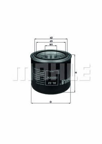 AL22 MAHLE Filtro del desecador de aire (separador de agua y aceite) (camión)  comprar en Lleida