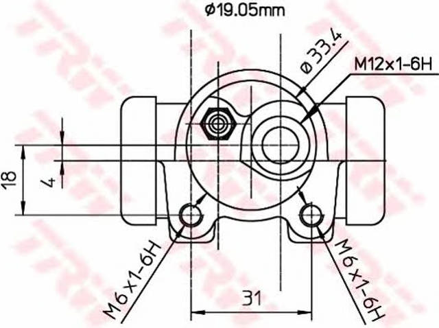 BWD129 TRW Cilindro de freno de rueda trasera  disponible Ourense