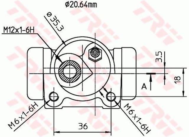BWF170 Cilindro de freno de rueda trasera  disponible Málaga