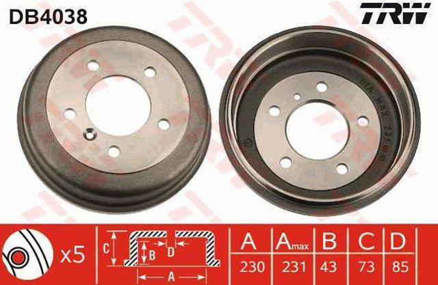 Tambor de freno trasero para Mercedes Bus 207-310 601