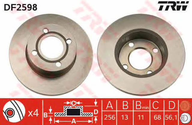 DF2598 Disco de freno comprar Almería