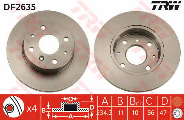 Discos DF2635 TRW