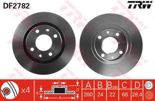 TRW DF2782 Disco de freno comprar Pamplona