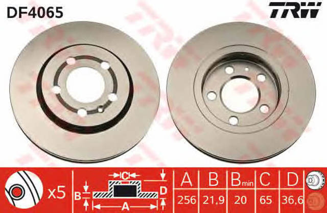 DF4065 TRW Disco de freno trasero comprar Alcalá