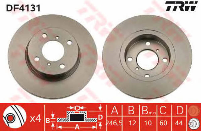 DF4131 TRW Disco de freno comprar Bilbao
