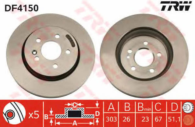 DF4150 Disco de freno  en stock Castellón