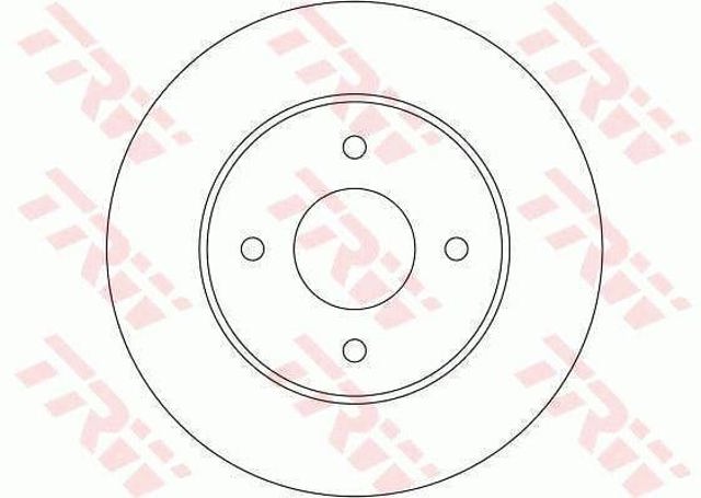 Disco de freno trasero DF4240 TRW