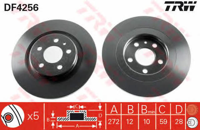 DF4256 Disco de freno trasero  en stock Castellón