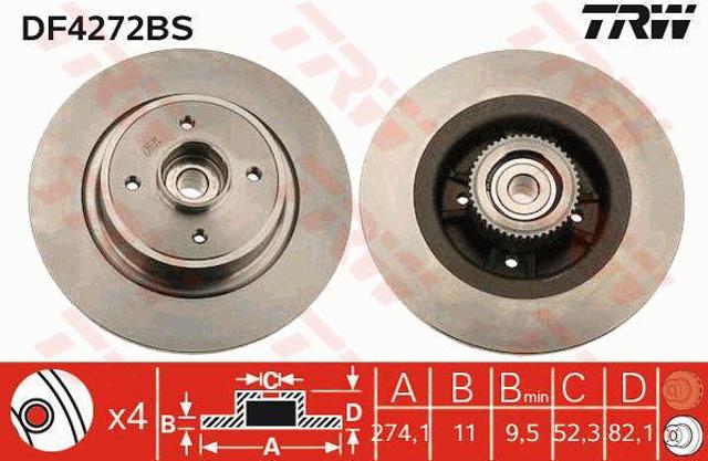 DF4272BS TRW Disco de freno trasero  comprar en Jaén
