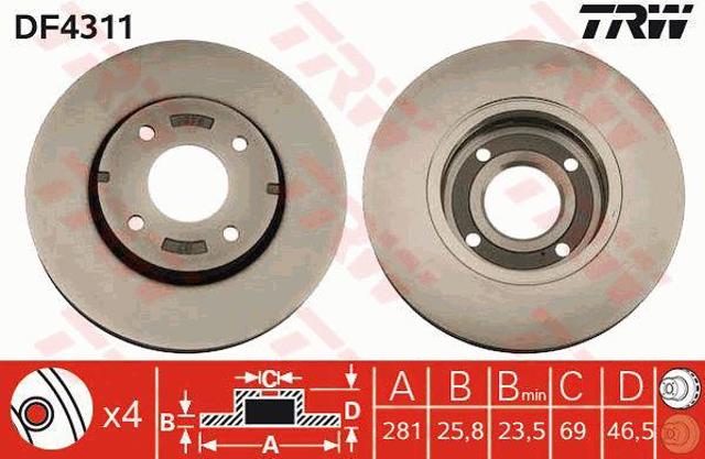 Discos DF4311 TRW
