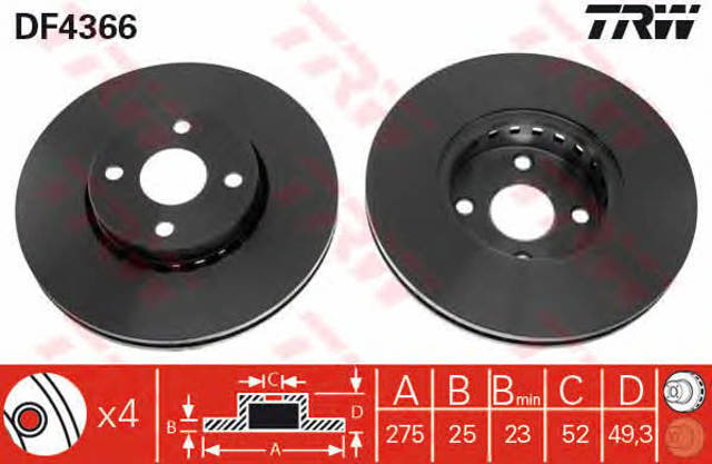 Disco de freno delantero para Ford Transit (V)