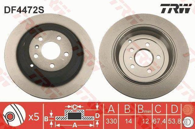 DF4472S TRW Disco de freno trasero  disponible Ourense