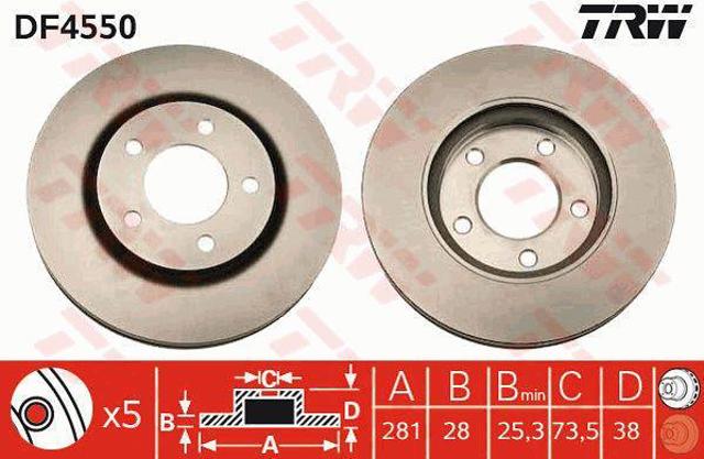 DF4550 Disco de freno delantero  disponible Utrera