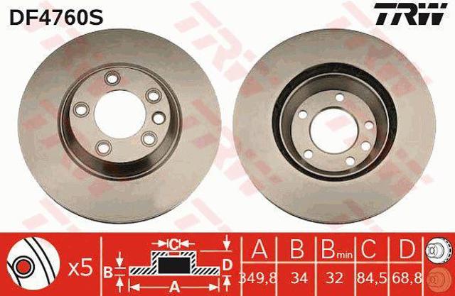 DF4760S TRW Disco de freno comprar Alcalá