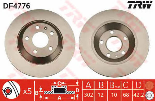 DF4776 Disco de freno trasero  disponible Málaga