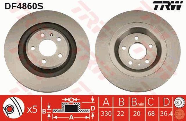 DF4860S TRW Disco de freno trasero  disponible Alicante