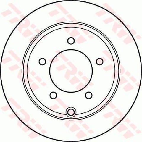 Disco de freno trasero DF4931 TRW