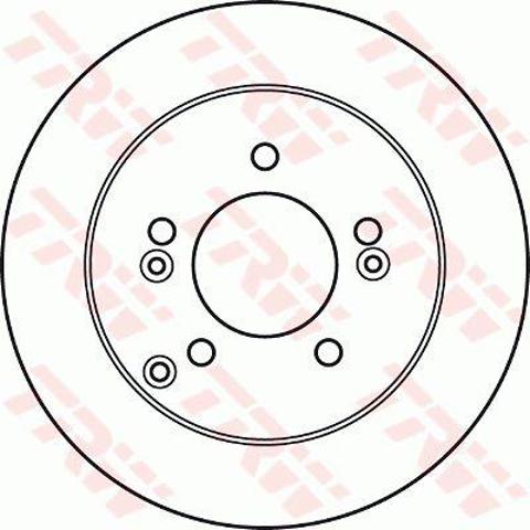 Disco de freno trasero DF4946 TRW