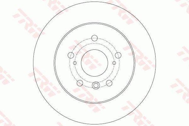 Freno de disco trasero DF6176 TRW