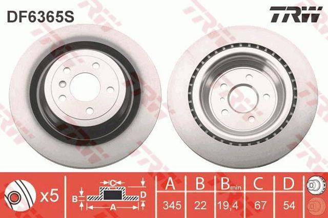 TRW DF6365S Disco de freno trasero  disponible Lugo