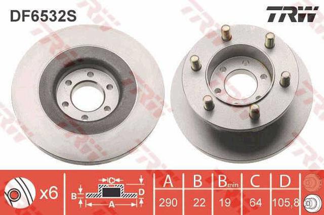 DF6532S Disco de freno delantero  comprar en Reus