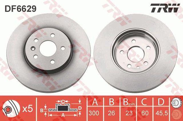 DF6629 TRW Disco de freno  en stock Huelva