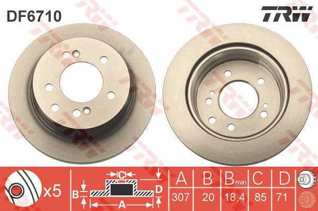 DF6710 Disco de freno trasero comprar Sevilla