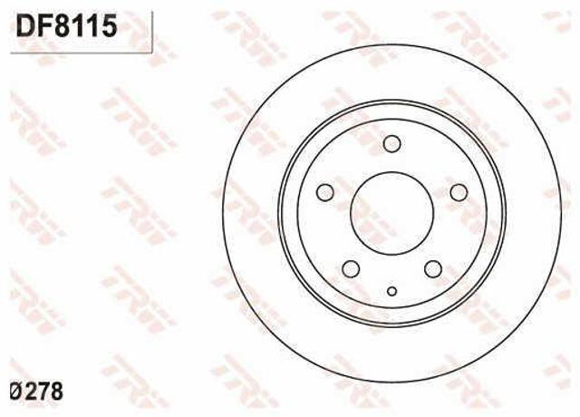 DF8115 TRW Disco de freno trasero  disponible Ourense