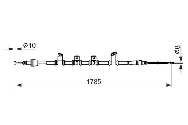Cable de freno de mano trasero izquierdo GCH1000 TRW