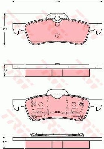 GDB1477 TRW Pastillas de freno traseras  en stock Huelva