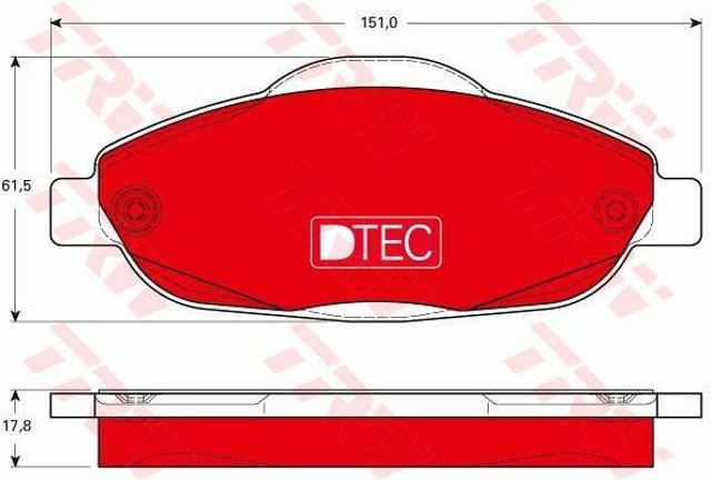 GDB1761DTE TRW Pastillas de freno delanteras de disco  comprar en Lleida