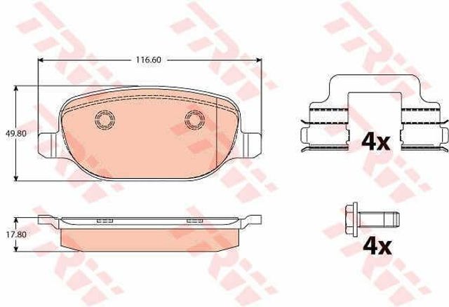TRW GDB2129 Pastillas de freno traseras comprar Pamplona