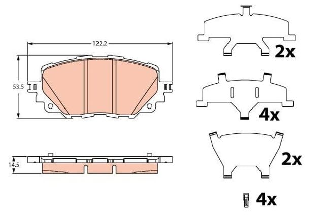 Pastillas de freno delanteras para Mazda MX-5 IV (ND)