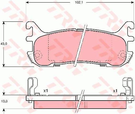 GDB3129 TRW Pastillas de freno traseras  en stock Huelva
