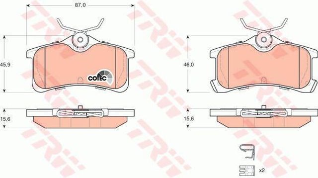 GDB3334 Pastillas de freno traseras de disco  comprar en Zaragoza