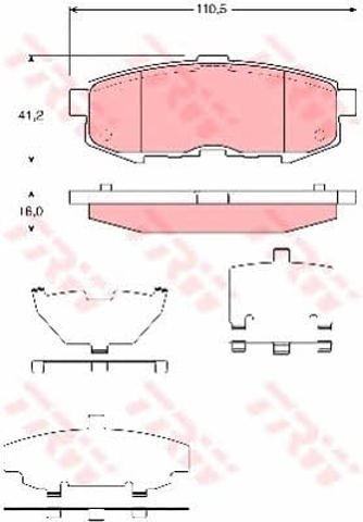 Pastillas traseras de freno GDB3406 TRW