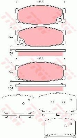 TRW GDB3423 Pastillas de freno  en stock Valencia