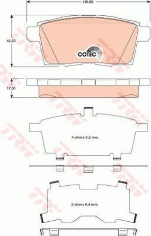 GDB3472 TRW Pastillas de freno traseras comprar Madrid