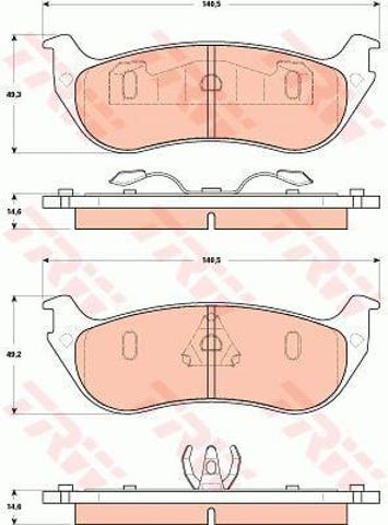 Pastillas freno traseras GDB4132 TRW