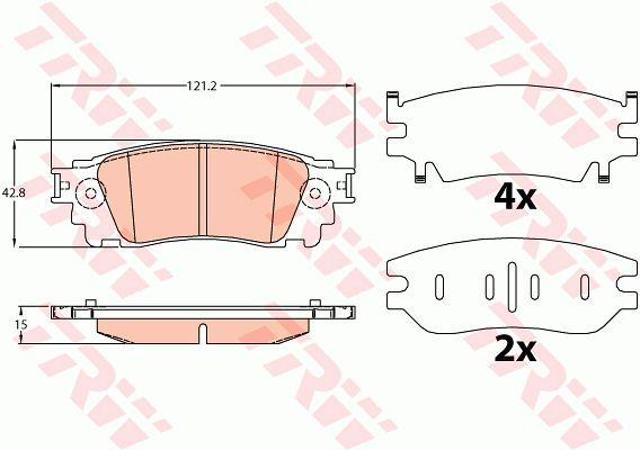 GDB4459 Pastillas de freno traseras de disco  comprar en Pontevedra